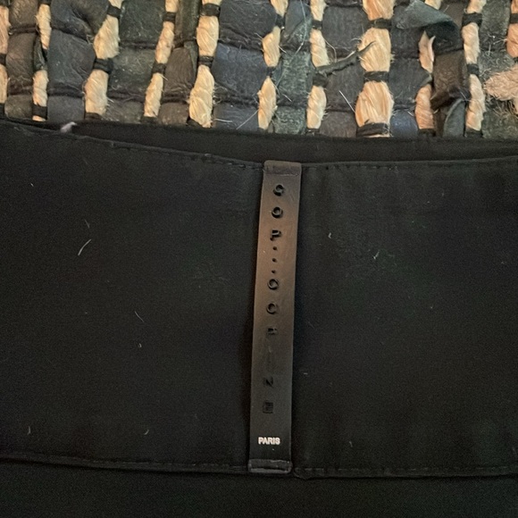 Cop Copine asymmetrical black skirt with b front belt closure detail - Picture 4 of 6